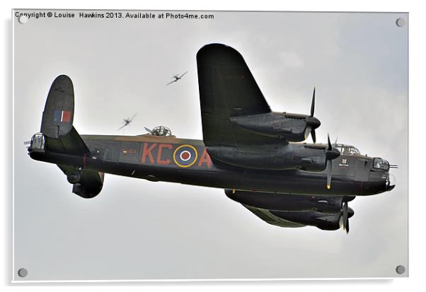 Lancaster Anniversary Flyover Acrylic by Louise  Hawkins
