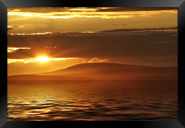 Sunset From Morecambe Bay Framed Print by Sandi-Cockayne ADPS