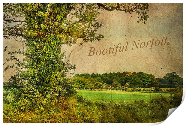 Bootiful Norfolk Print by Julie Coe