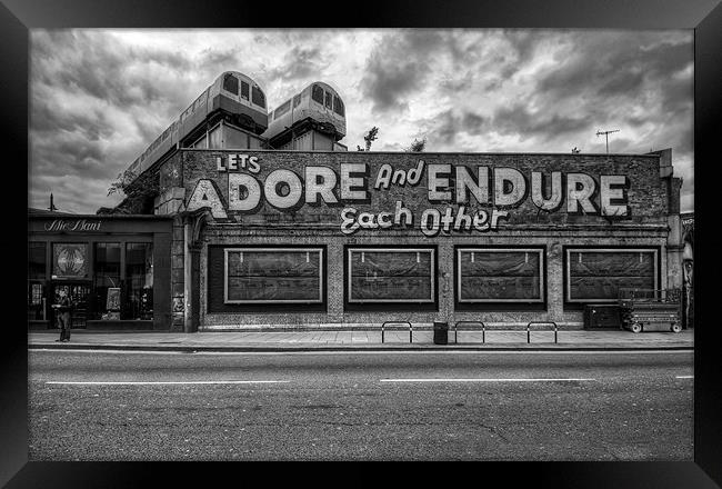 Adore and Endure each other! Framed Print by Jason Green