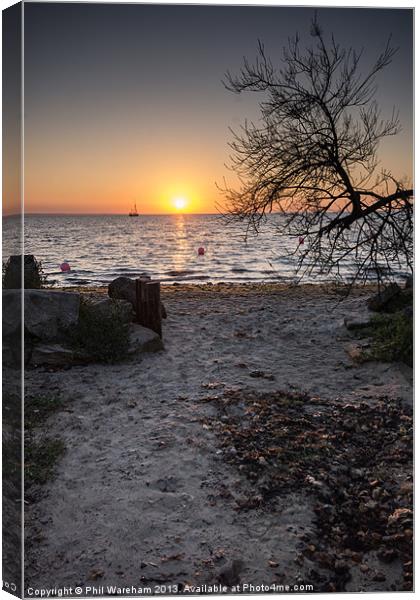 Knoll Beach Sunrise Canvas Print by Phil Wareham