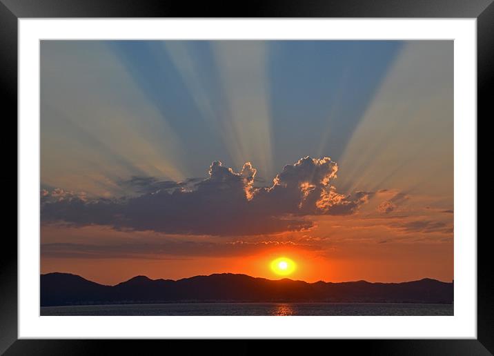 Sunset With A Difference Framed Mounted Print by Shaun Cope