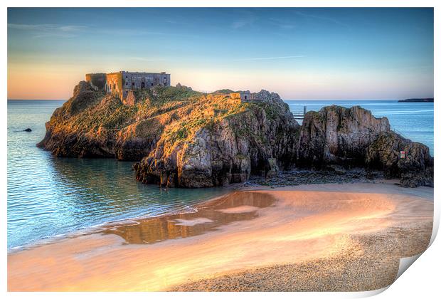 St Catherines Island Tenby Print by Simon West