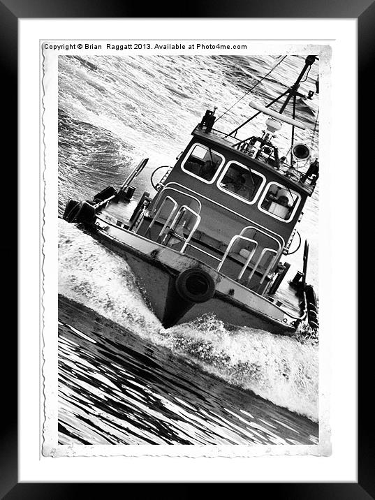 Tug Boat Framed Mounted Print by Brian  Raggatt