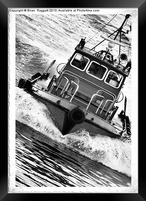 Tug Boat Framed Print by Brian  Raggatt