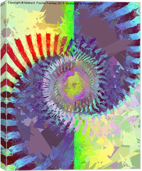 Sun Spiral Canvas Print by Abstract  Fractal Fantasy