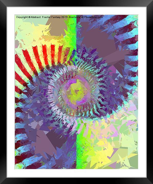 Sun Spiral Framed Mounted Print by Abstract  Fractal Fantasy