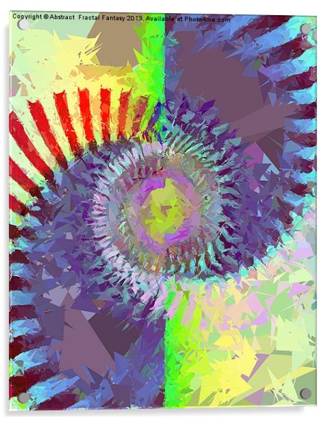 Sun Spiral Acrylic by Abstract  Fractal Fantasy