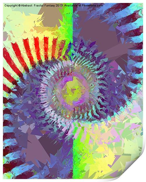 Sun Spiral Print by Abstract  Fractal Fantasy