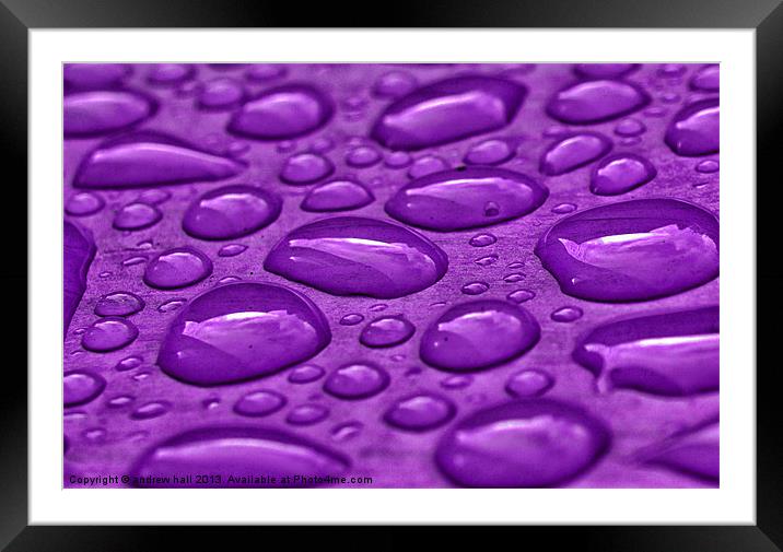 Purple Rain Framed Mounted Print by andrew hall