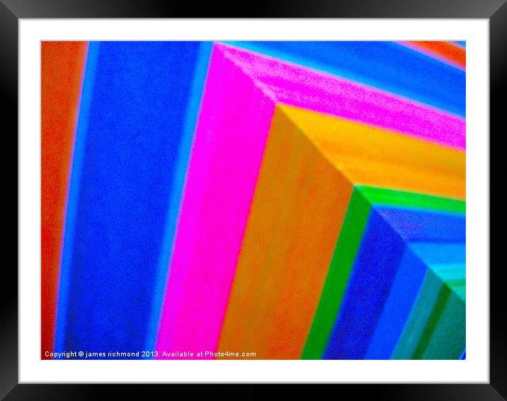 Corner Colours  3 - 5 Framed Mounted Print by james richmond