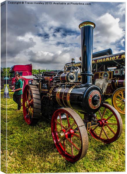 Foster Traction Engine Canvas Print by Trevor Kersley RIP