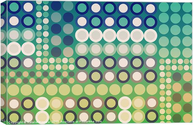 Circles Abstract Two Canvas Print by Natalie Kinnear