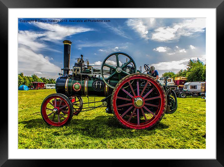 Ransome Steam Tractor Framed Mounted Print by Trevor Kersley RIP