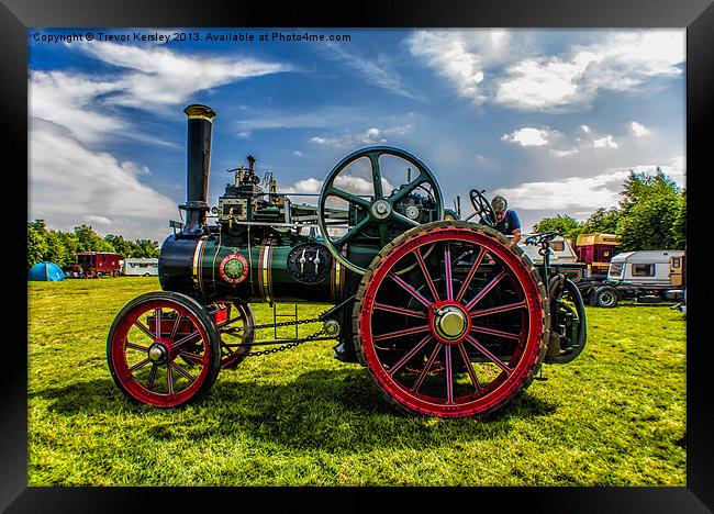 Ransome Steam Tractor Framed Print by Trevor Kersley RIP