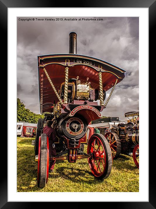 The Burrell Road Locomotive Framed Mounted Print by Trevor Kersley RIP