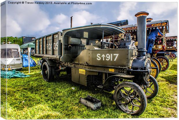 WD Road Steam Truck Canvas Print by Trevor Kersley RIP