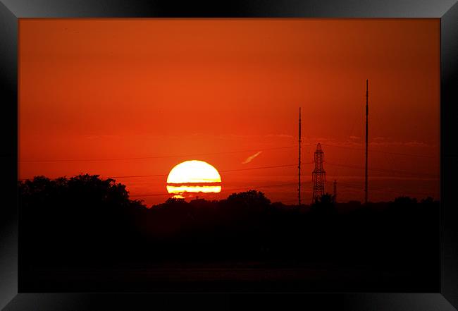 Tower Sunset Framed Print by Darren Burroughs