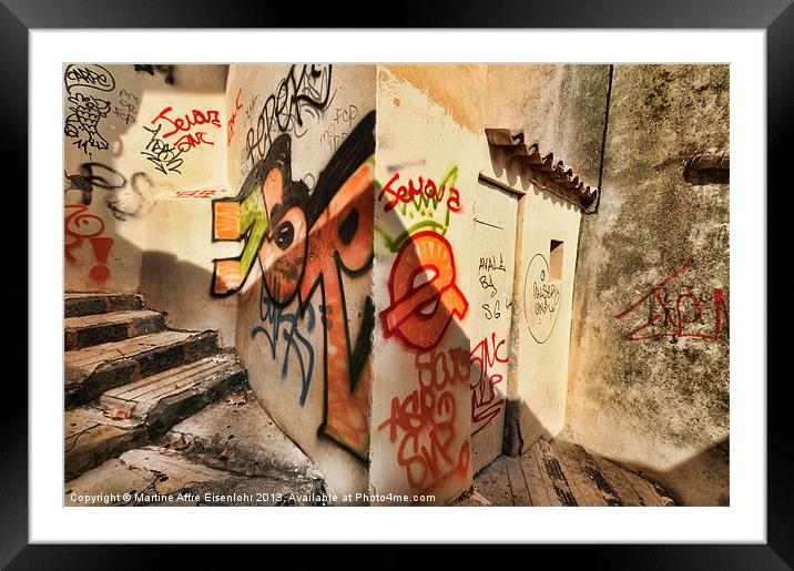 Urban graffitis Framed Mounted Print by Martine Affre Eisenlohr