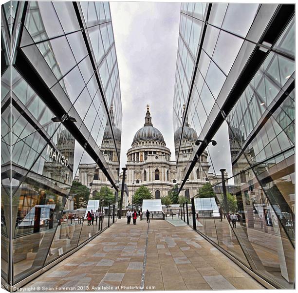 St Pauls from One New Change Canvas Print by Sean Foreman