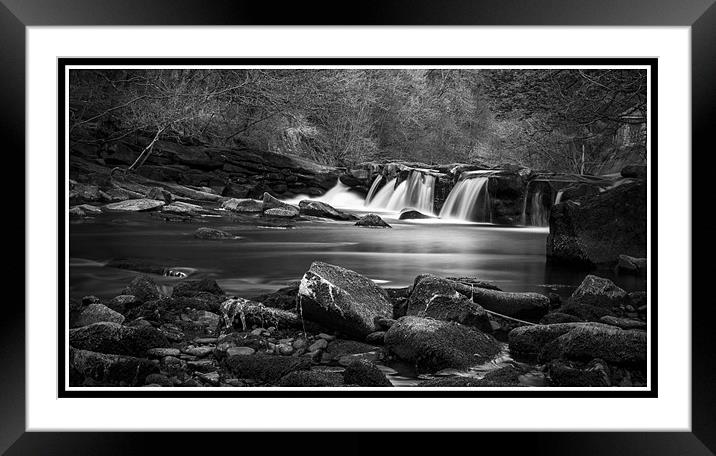 Solitude at the Waterfall Framed Mounted Print by Anthony Hucks