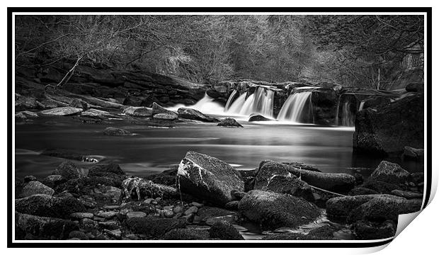 Solitude at the Waterfall Print by Anthony Hucks