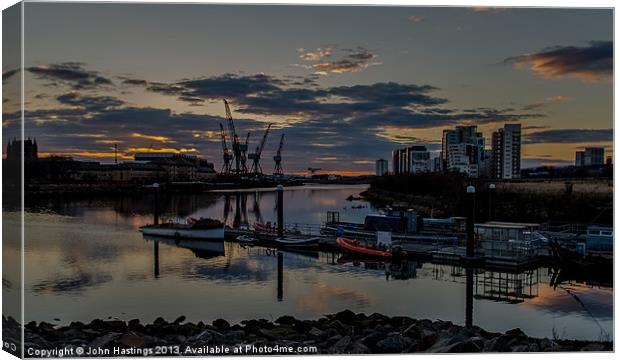Clyde Sunset Canvas Print by John Hastings
