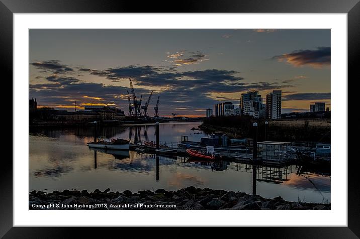 Clyde Sunset Framed Mounted Print by John Hastings