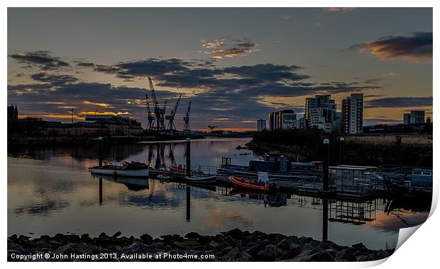 Clyde Sunset Print by John Hastings