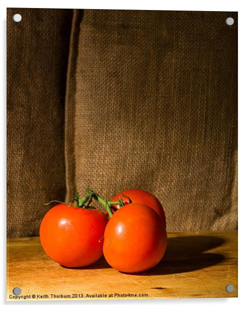Tomatos Acrylic by Keith Thorburn EFIAP/b