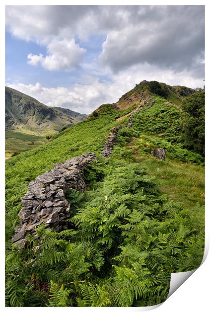 Rough Crag Walk Lake District Print by Gary Kenyon