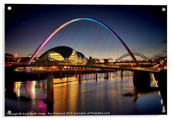 Millennium Bridge Acrylic by Ray Pritchard