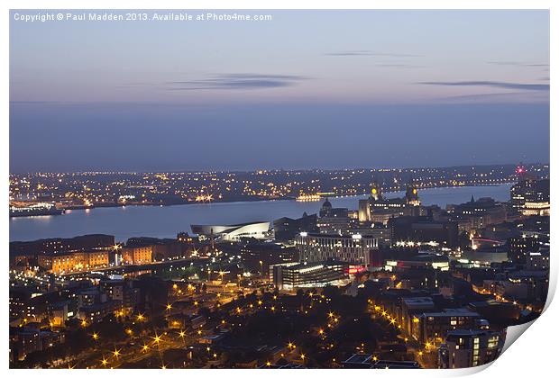 View from Liverpool Cathedral Print by Paul Madden