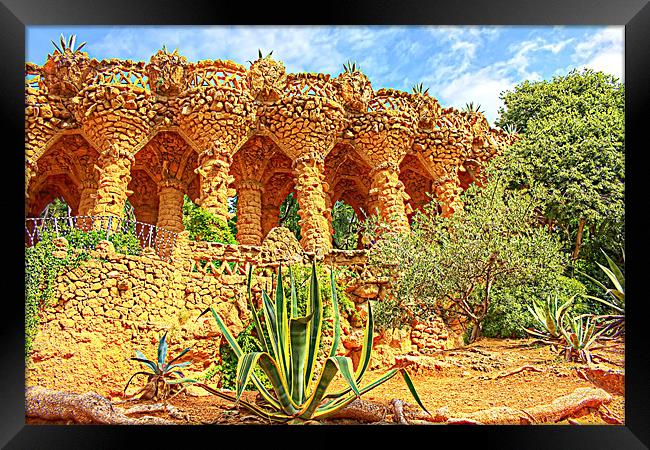 Park Guell Framed Print by Dragomir Nikolov