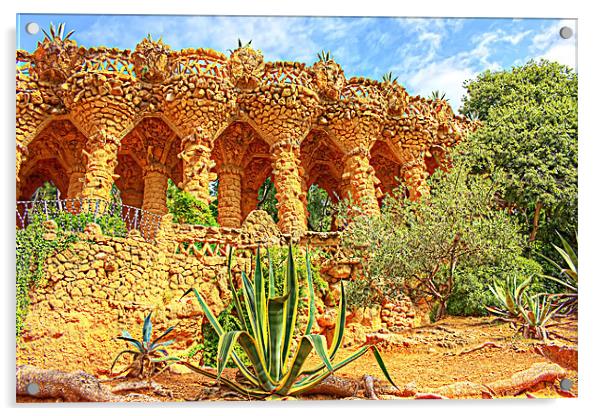 Park Guell Acrylic by Dragomir Nikolov