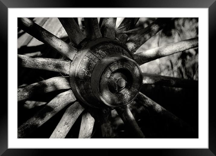 Wagon wheel Framed Mounted Print by David Hare