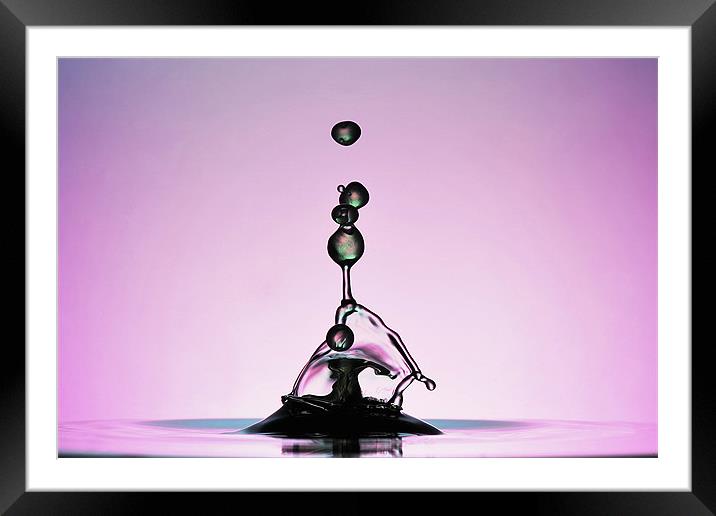 water Drop Splash Art Framed Mounted Print by Terry Pearce