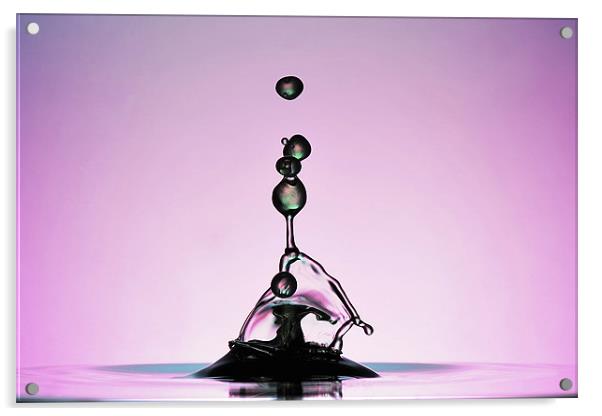 water Drop Splash Art Acrylic by Terry Pearce