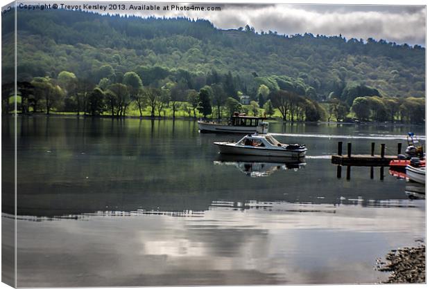 Boating on Coniston Water Canvas Print by Trevor Kersley RIP