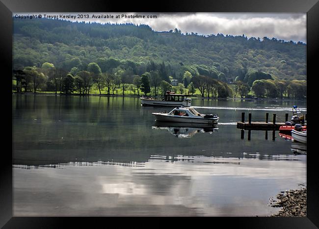 Boating on Coniston Water Framed Print by Trevor Kersley RIP