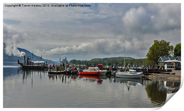 Coniston Boating Centre Print by Trevor Kersley RIP