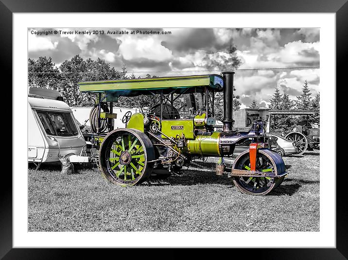 Traction Engine Framed Mounted Print by Trevor Kersley RIP