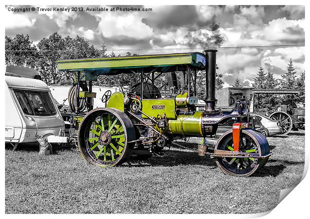 Traction Engine Print by Trevor Kersley RIP