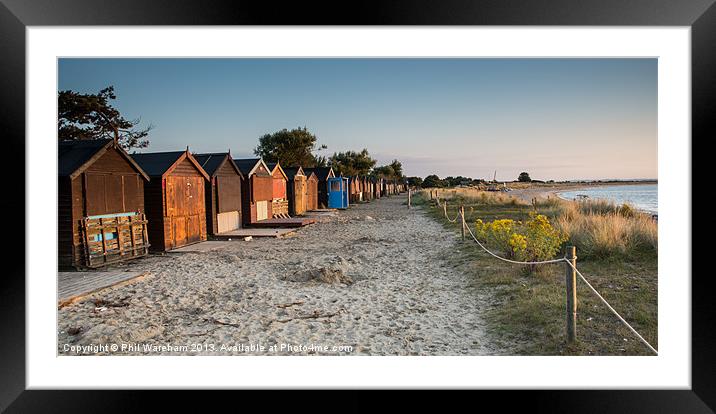 Beach Huts at Studland Framed Mounted Print by Phil Wareham