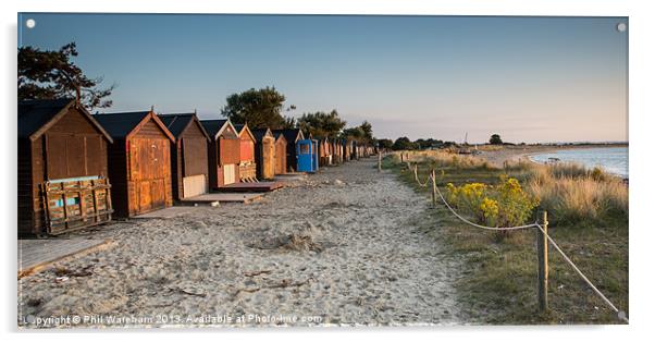 Beach Huts at Studland Acrylic by Phil Wareham