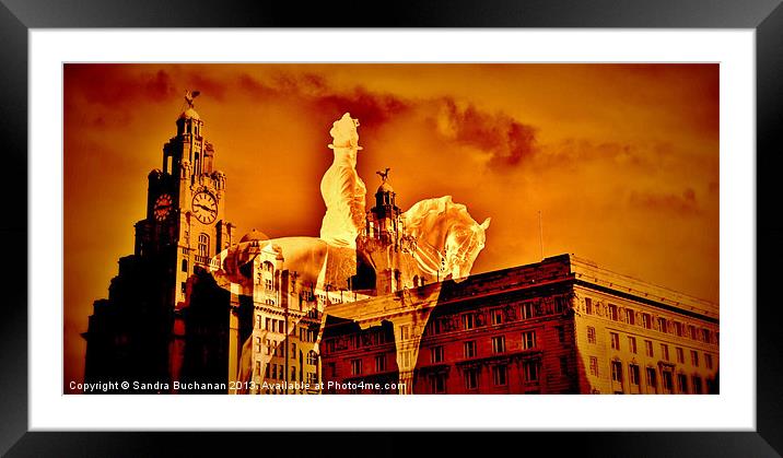 Liverpool Landmarks Framed Mounted Print by Sandra Buchanan