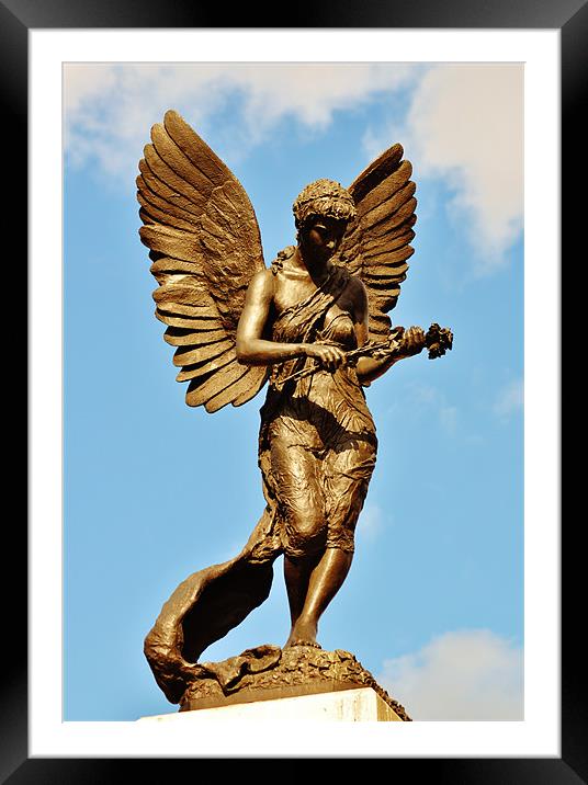Angel of Peace Framed Mounted Print by Gabriela Olteanu