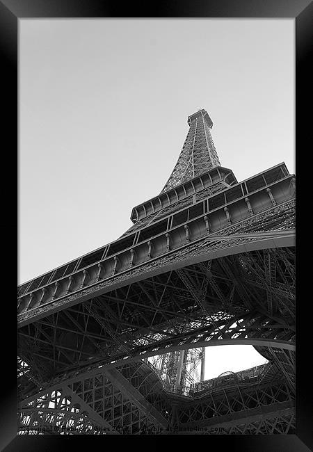 Eiffel Tower Framed Print by Rebecca Giles