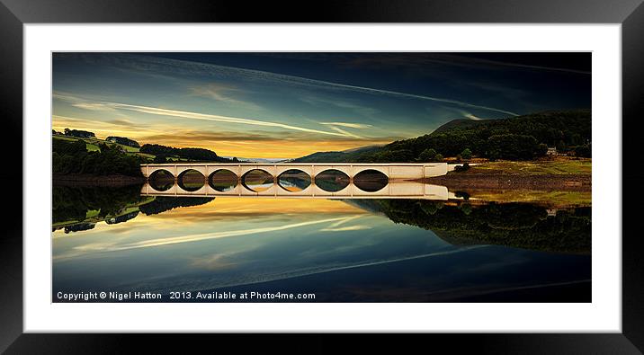 Ashopton Reflections Framed Mounted Print by Nigel Hatton