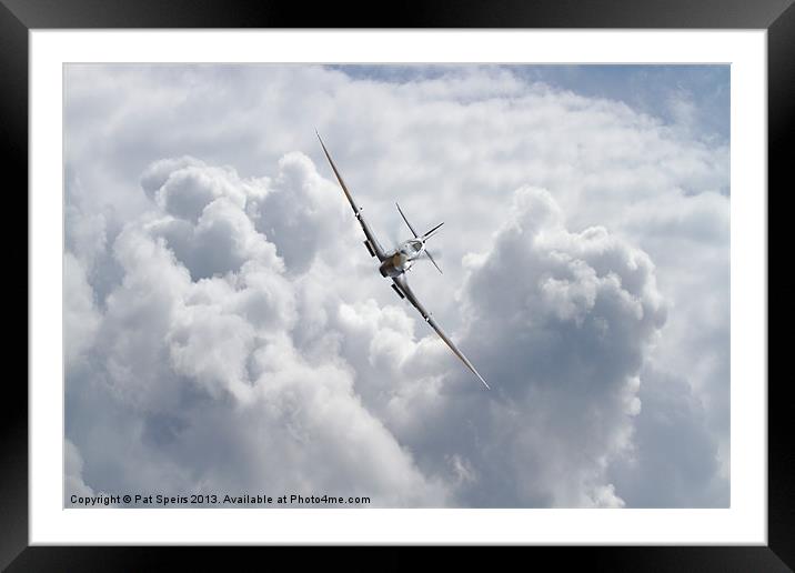 Spitfire - Flight Serenity Framed Mounted Print by Pat Speirs